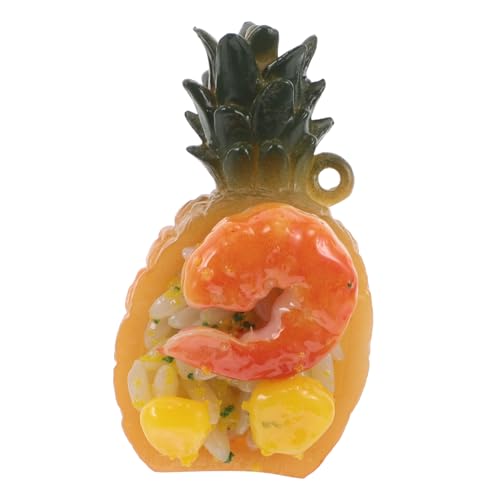 CHICAMPERA Gefälschte Ananas Gebratener Reisspielzeug Realistisches Lebensmittelmodell Simulation Fruchtdekoration Spielset Für Kinder Für Das Spielen Von Spielen Küchenprops Gelb von CHICAMPERA
