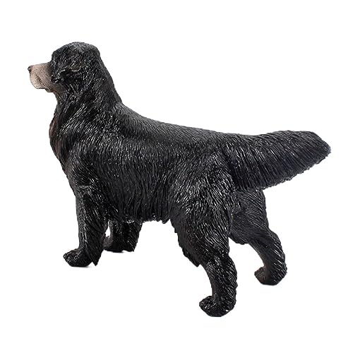 CHICAMPERA Golden Retriever-Ornament Fotografie-Requisiten Simulationshundedekore Tierförmige Modellverzierung Für Szenenlayout-Requisite Figur Plastik Black von CHICAMPERA