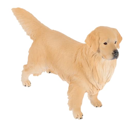 CHICAMPERA Golden Retriever-Ornament Hund Kleinkind Tiere Für Pädagogisches Tiermodell Für Tierförmige Modellverzierung Fotografie-Requisiten Figur Beige Plastik von CHICAMPERA