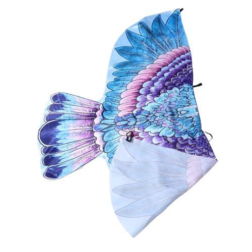 CHICAMPERA Halloween Adulte Adlerflügel Cape Verstellbar Weiches Karneval Kostüm Zubehör Für Themenparty Cosplay Event Blau von CHICAMPERA