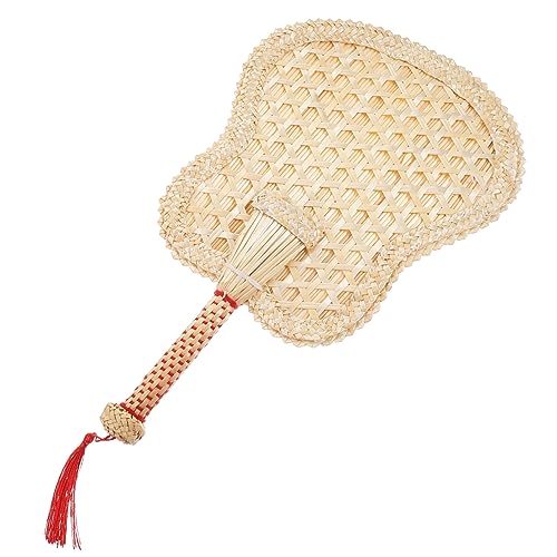 CHICAMPERA Handgefertigter Handlicher aus Naturstroh Vintage Woven Fan für Sommer Hochzeiten und Partys Dekorativer Fächer im Chinesischen Stil Beige Groß CHICAMPERA Handgefertigter Handlicher aus Naturstroh Vintage Woven Fan für Sommer Hochzeiten und Partys Dekorativer Fächer im Chinesischen Stil Beige Groß von CHICAMPERA