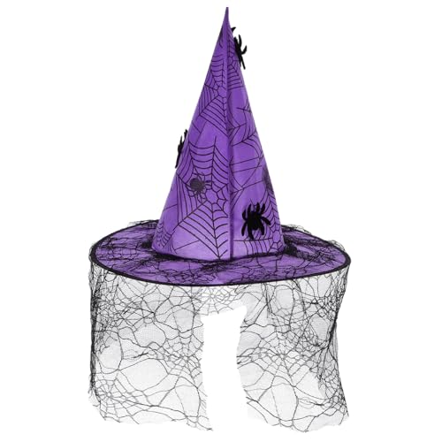 CHICAMPERA Hexenhut für Halloween Rüschen Spinnen Wiederverwendbar Dekoration für Kostümpartys und Cosplay Komfortabel und Auffällig für Erwachsene CHICAMPERA Hexenhut für Halloween Rüschen Spinnen Wiederverwendbar Dekoration für Kostümpartys und Cosplay Komfortabel und Auffällig für Erwachsene von CHICAMPERA