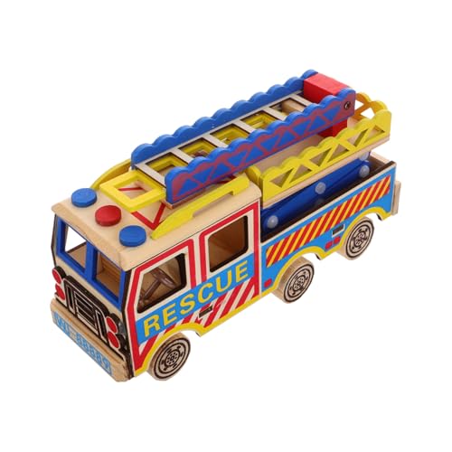 CHICAMPERA Hölzernes Leiter - LKW - Modell Für Kinder, Leiter - kran - LKW, Feuerwehrtechnik, Spielzeug, Feuerwehrauto, Spielzeug, Spielzeugauto Für Kleinkinder CHICAMPERA Hölzernes Leiter - LKW - Modell Für Kinder, Leiter - kran - LKW, Feuerwehrtechnik, Spielzeug, Feuerwehrauto, Spielzeug, Spielzeugauto Für Kleinkinder von CHICAMPERA