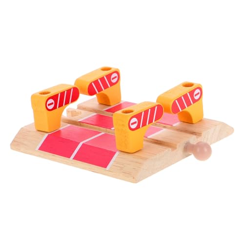 CHICAMPERA Holz Eisenbahnschienen Zubehör Kreative DIY Gleiszubehör für Interaktive mit Vielfältigen Konfigurationen für Fantasievolles und Familienaktivitäten von CHICAMPERA
