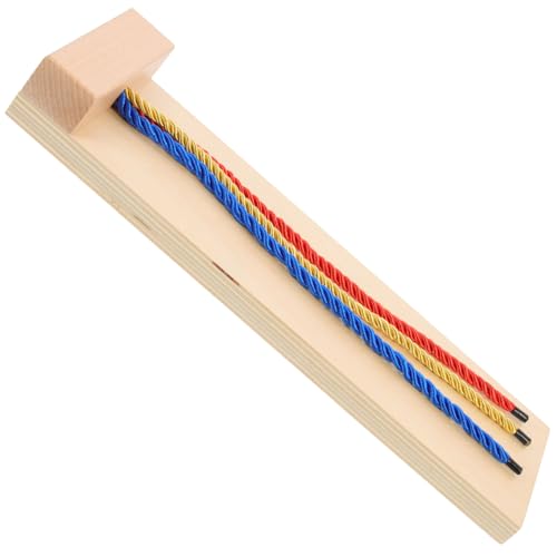 CHICAMPERA Holz Flechtspielzeug für Kindgerechtes Lernspielzeug zum Zöpfe Flechten Robustes Holz mit Kindersicherer Farbe Fördert Feinmotorik und Selbstständigkeit für Kindergarten und von CHICAMPERA