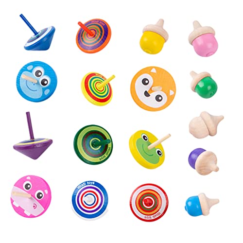 CHICAMPERA Holz Gyroskop Set Lustige Rotierende für Kreatives für Jungen und Mädchen für Partys und Geburtstage Pädagogisches Eltern Junge Mädchen Beziehung von CHICAMPERA