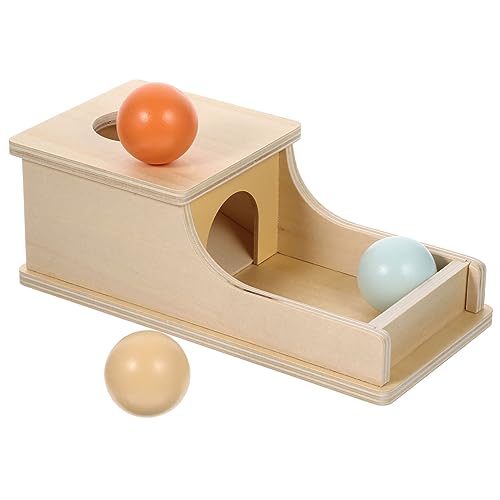 CHICAMPERA Holz Münzbox Lernspielzeug für Frühpädagogisches zur Farberkennung und Hand Augen Koordination für Kleinkinder Ab Jahr Sichere Oberfläche ohne Scharfe Ecken Fördert von CHICAMPERA