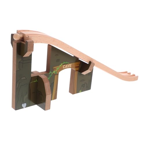 CHICAMPERA Holzbrücke für Hochbrücken Accessoire für Holzeisenbahn Kreatives Problemlösung aus Natürlichem Holzmaterial von CHICAMPERA