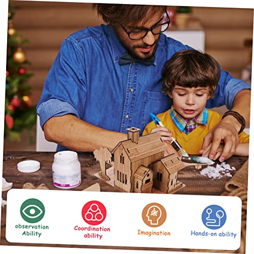 CHICAMPERA Holzpuzzle Haus Modell Bausatz Kreatives Lernspielzeug Pädagogisches DIY Konstruktionsspielzeug für Junge Mädchen Sicher Glatte Oberfläche aus Premium Holz CHICAMPERA Holzpuzzle Haus Modell Bausatz Kreatives Lernspielzeug Pädagogisches DIY Konstruktionsspielzeug für Junge Mädchen Sicher Glatte Oberfläche aus Premium Holz von CHICAMPERA