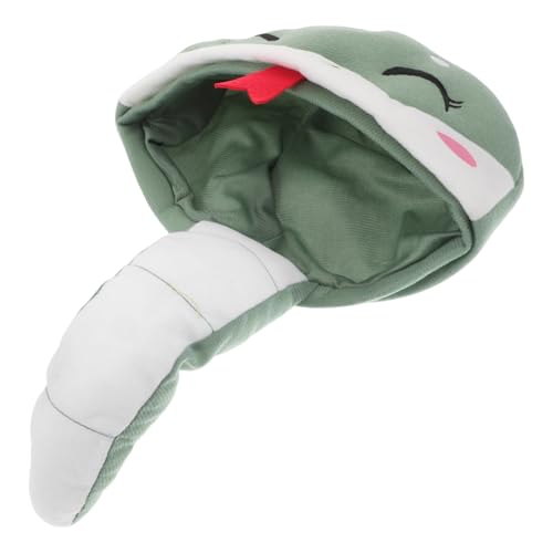 CHICAMPERA Jahr Des Schlangenhutes Frosch-hundekostüm Alligator- Gefüllter Schlangenplüsch Medusa-kostüm -kopfhörer Mit Geräuschunterdrückung Froschkostüm Pp Baumwolle Green von CHICAMPERA