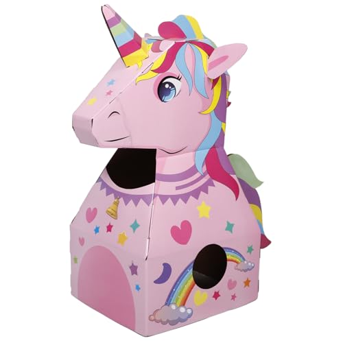 CHICAMPERA Kartonleistungsstütze Karton Für Rollenspiele Für Tragbares Kartonspielzeug Tragbarer Karton Kartonkostüm Für Kleinkinder DIY 3D-karton Montage Karton Papier Rosa von CHICAMPERA