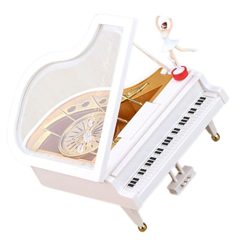 CHICAMPERA Kasten Musikbox Figuren Miniatur Ballerina Gold Ballett Geformt Retro Klein Festival Antiquität Mädchen Drehen Haushalt Instrument Tisch Ornament Elegant Musical Metall von CHICAMPERA