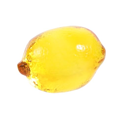 CHICAMPERA Kristallverzierungen Obst-Dekoration Schreibtischfiguren Obststatue Fallen Künstliche Früchte Kristallfigur Obstdekoration Dekoratives Künstliches Obst Falsches Obstdekor Yellow von CHICAMPERA