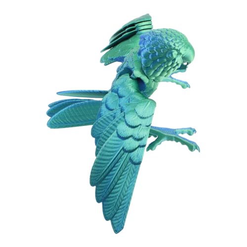 CHICAMPERA Künstlicher Papageienschreibtisch Ornament 3D Gedrucktes Papageien Spielzeug Artikulierte Tierstatue Executive Office Für Luftfahrtbegeisterte Kreativen Arbeitsbereich von CHICAMPERA