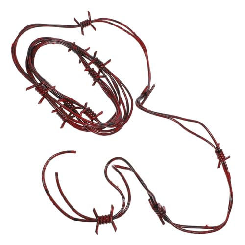 CHICAMPERA Künstlicher Stacheldraht Deko Rotes Halloween Party Requisite für Grusel-Dekoration Fasching Cosplay Zubehör CHICAMPERA Künstlicher Stacheldraht Deko Rotes Halloween Party Requisite für Grusel-Dekoration Fasching Cosplay Zubehör von CHICAMPERA