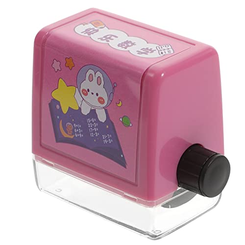 CHICAMPERA Mathe Stempelset für Rollender Mathe Stempel für Division mit Aufbewahrungsbox und Stempelfarbe Lernhilfe für Schule und Zuhause für Mädchen von CHICAMPERA