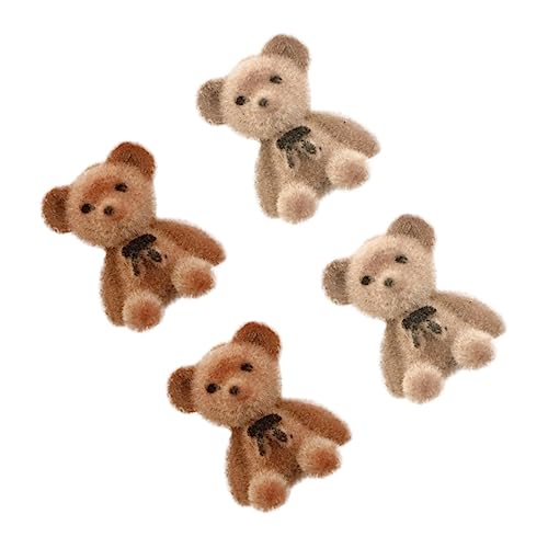 CHICAMPERA Mini Bärenpuppen DIY Zubehör Flocking Bären mit Schleifen für Taschen Handyhüllen und Kleidung Assortierte Farben für Kreative Bastelprojekte von CHICAMPERA