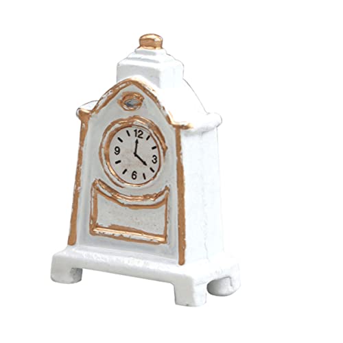 CHICAMPERA Mini House Pendeluhr Retro Tischuhr Modell Für Puppenhaus Dekoration Leichtmetall Perfektes Accessoire Für Mini Möbel Und Requisiten Romantische von CHICAMPERA