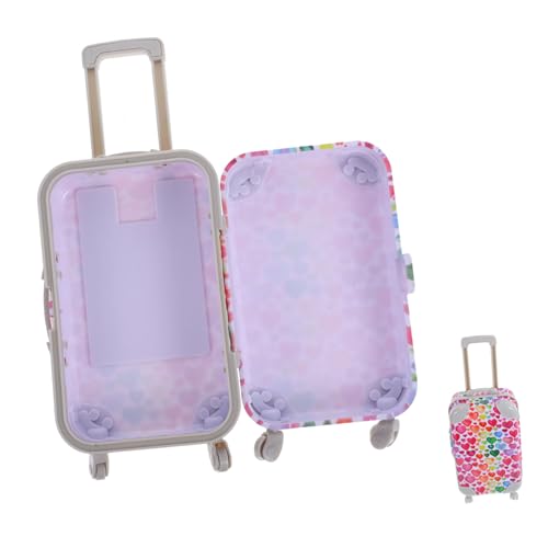 CHICAMPERA Mini Koffer für Puppen Dekorativer Reiseetui aus Farbenfrohes Design für Puppenhaus Zubehör Fördert Kreativität und Fantasie Realistische von CHICAMPERA