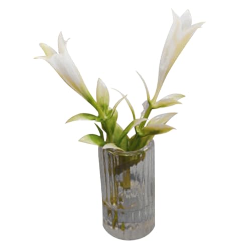 CHICAMPERA Mini -Lilie -Modell künstliche Lilie Puppenhaus drinnen Miniaturen winzig für Miniaturhauszubehör Mini-Blumenlandschaftsschmuck Mini - Lily Craft Blumenvase - Harz von CHICAMPERA