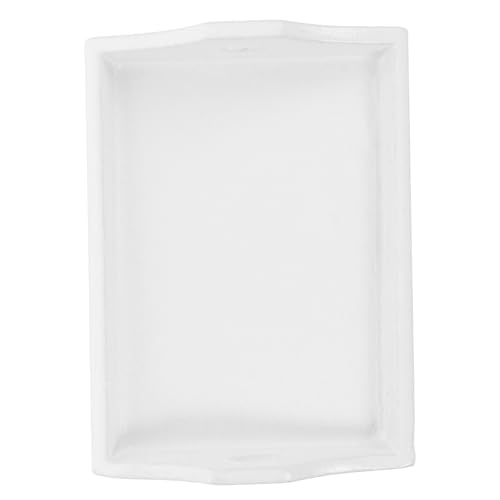 CHICAMPERA Mini-Möbel Küchentablett-Requisite Mini- -Tablett-Ornament süßes Tablett winziges Tablettmodell Puppenhauszubehör Tablettdekoration Puppenhaus-Miniaturen hölzern Weiß von CHICAMPERA