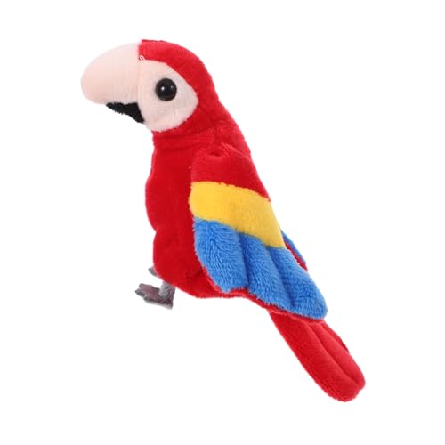 CHICAMPERA Mini Papagei Fingerpuppe Plüsch Handpuppe für Sprachförderndes Realistische Tierhandpuppe für Geschichten Erzählen für Zuhause Schule und Kindergarten von CHICAMPERA