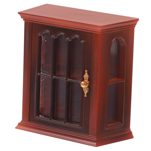 CHICAMPERA Mini -Retro -Weinschrank Küchenschränke für Puppenstuben Miniaturmöbel für Puppenstuben Mini-Kunststoffschrank Mini-Hausschrank Puppenhaus-Miniatur-Szenenmodell Möbelmodell Plastik von CHICAMPERA