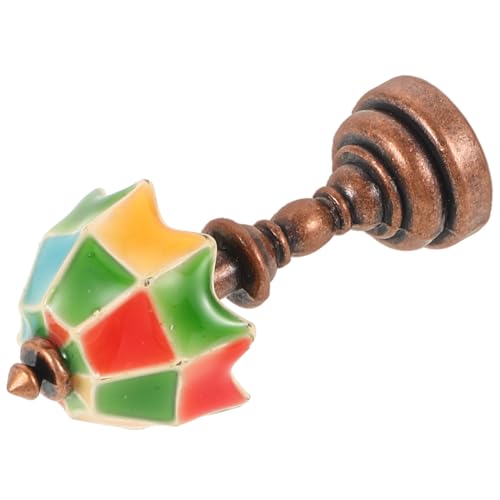 CHICAMPERA Miniatur Tischlampe Für Puppenhaus Vintage Design Realistische Miniatur-Dekoration Für Kleine Szenen Als Zubehör Für Puppenstuben Farbvariante Rotkupfer von CHICAMPERA