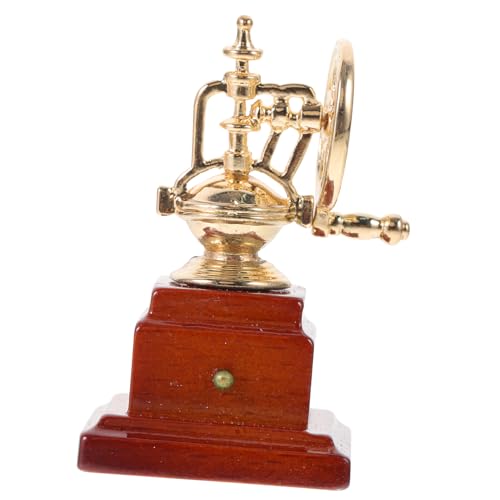CHICAMPERA Miniatur Kaffeemaschine Im Retro-Stil Für Puppenhäuser Realistisches Küchenzubehör Perfektes Spielzeug Für Fördert Kreativität Und Motorische Fähigkeiten Goldene von CHICAMPERA