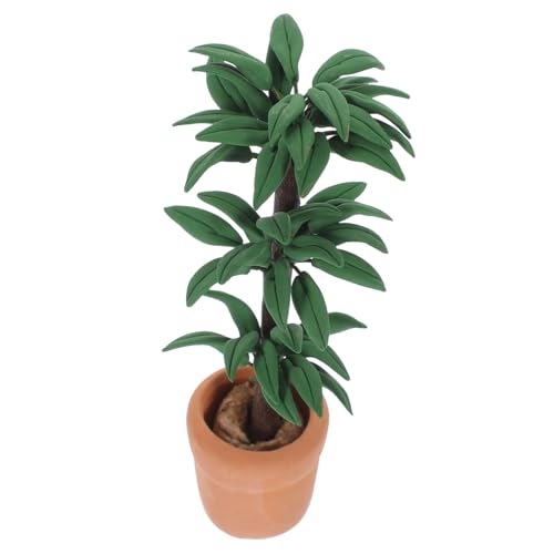 CHICAMPERA Miniatur Bonsai Pflanze Künstliche Topfpflanze Deko Für Puppenhaus Und Garten Pflegeleichtes Für Innen Und Außendekoration Maßstab von CHICAMPERA