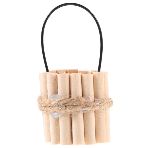CHICAMPERA Mini -simulierter Holzwassereimer Zubehör Möbel für Mädchen Puppe Holzfass Requisite Mini Miniatur-Eimer Mini -Eimer Mini-Hausdekoration Miniaturhausverzierung Eisen von CHICAMPERA