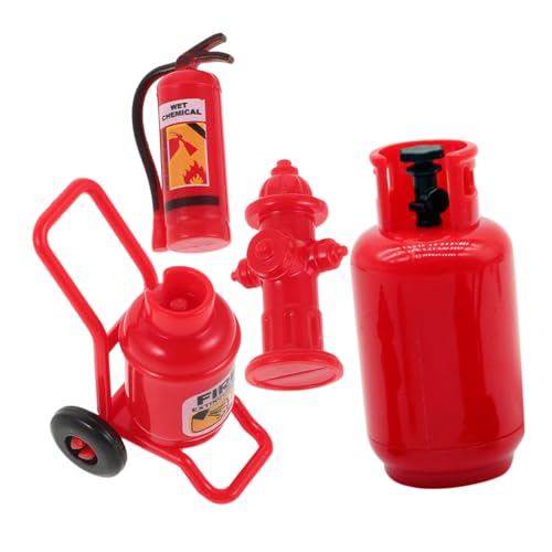 CHICAMPERA Miniatur Feuerlöscher Set für Puppenhaus mit Gasflasche Realistische Deko Accessoires für DIY Projekte und Puppenhaus Dekoration von CHICAMPERA