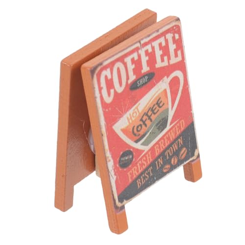CHICAMPERA Miniatur Holzschild für Puppenhaus Dekoration Vintage Signboard für Mini Haus Zubehör als Fotorequisit für Mikro von CHICAMPERA