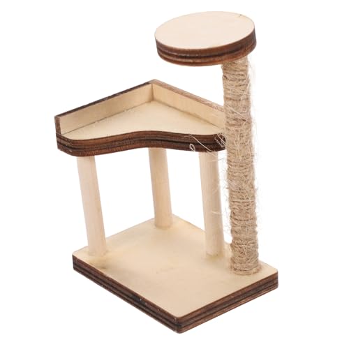 CHICAMPERA Miniatur Katzenkletterturm aus Holz Dekoratives Mini Haus für Puppenhäuser Realistisch Gestaltetes Katzenmöbel für Miniatur Szenen und Kreative Deko CHICAMPERA Miniatur Katzenkletterturm aus Holz Dekoratives Mini Haus für Puppenhäuser Realistisch Gestaltetes Katzenmöbel für Miniatur Szenen und Kreative Deko von CHICAMPERA