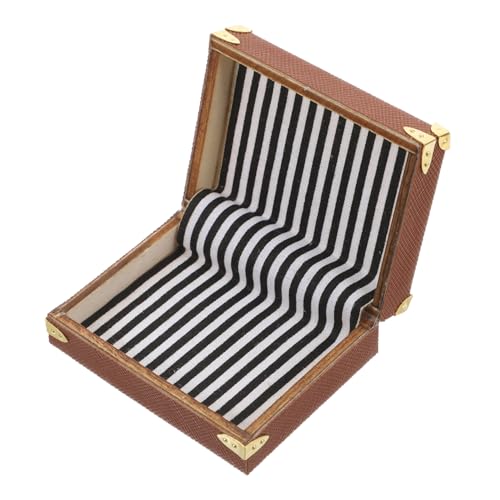 CHICAMPERA Miniatur Koffer für Puppenhäuser Vintage Möbel und Accessoires für Schlafzimmer Dekoration Braun für Micro Landschaften und Kreative Wohnräume von CHICAMPERA
