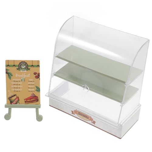 CHICAMPERA Miniatur Kuchenschrank Zubehör Stil Puppenhäuser Größe Dessert Klein Miniatur Puppenhaus Zubehör Tür Mini Puppenhaus Modell Szene Mini Display Kuchenschrank Abs von CHICAMPERA