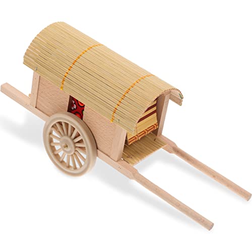 CHICAMPERA Miniatur Modell Antikes Pferdewagen aus Holz Tischdeko für Zuhause und Büro Kreative Sammlerstück Sicher und Stabil Perfektes für Hochzeiten und Puppenhäuser von CHICAMPERA