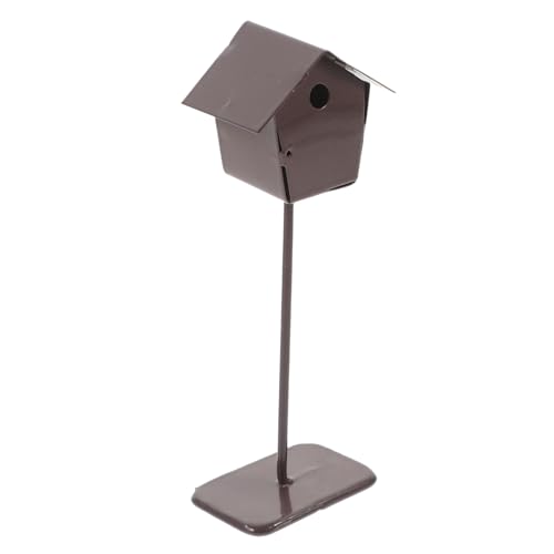 CHICAMPERA Miniatur Vogelkäfig Dekoration für Puppenhaus Mikrolandschaft Vogelkäfig Accessoire für Garten und Raumgestaltung Tiefbraun für Kreative Miniaturprojekte Fotorequisite von CHICAMPERA