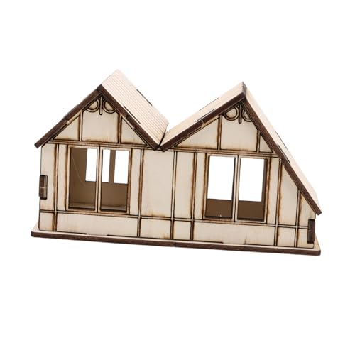 CHICAMPERA Miniaturhaus Bausatz aus Holz DIY Modell für Kreative Bastelprojekte für Lernspielzeug und Partydekoration aus Robustem Material mit Feiner Verarbeitung von CHICAMPERA