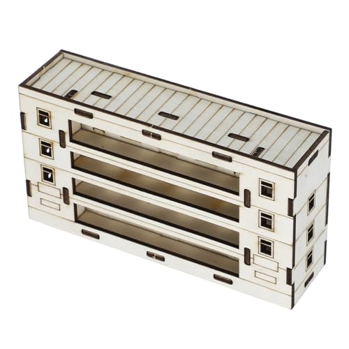 CHICAMPERA Miniaturhaus Bausatz aus Holz Dekoratives Modell für Sandtisch und DIY Projekte Realistische Miniaturszene Charmante Holzdekoration für Kreative Bastelarbeiten von CHICAMPERA