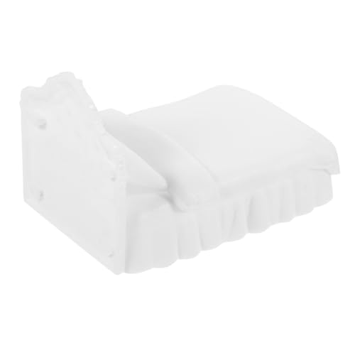 CHICAMPERA Modell Bett Mini Möbelmodelle Minibetten Miniatur-Möbelbett Mini-Hausbett Mini-Möbelmodell Mini-Doppelbettmodell puppenhaus doppelbett Miniatur -Schlafzimmermöbel Plastik von CHICAMPERA