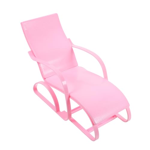 CHICAMPERA Modell eines Miniatur-Loungesessels klein Strand Stuhl Kindermöbel Puppensessel Lounge-Sessel- Stühle Mini-Möbeldekor Plastik Rosa von CHICAMPERA
