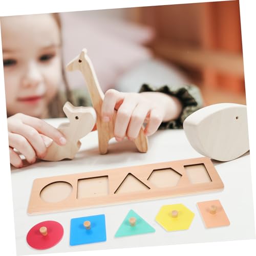 CHICAMPERA Montessori Geometrisches Puzzle für Farb Formerkennung Sensorisches Lernspielzeug Feinmotorik Hand Auge koordination und Kognitiver Entwicklung Eltern Junge Mädchen Interaktion von CHICAMPERA