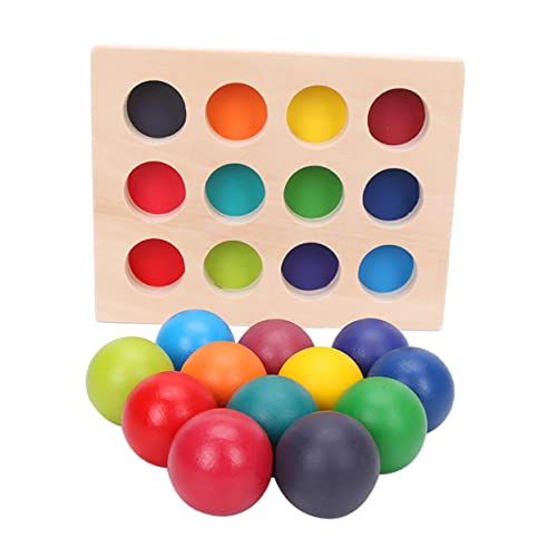 CHICAMPERA Montessori Holzspielzeug Farbige Sortierkugeln aus Holz Farben Zuordnungsspiel Vorschul Lernspielzeug für Feinmotorik und Farberkennung Ab Jahren CHICAMPERA Montessori Holzspielzeug Farbige Sortierkugeln aus Holz Farben Zuordnungsspiel Vorschul Lernspielzeug für Feinmotorik und Farberkennung Ab Jahren von CHICAMPERA