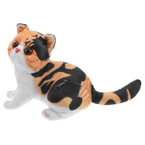 CHICAMPERA Niedliche Cartoon -Simulation Katze Plüschspielzeug Realistisch Gefülltes Tier Für Wohnkultur Weich Und Bequem Für Mädchen Jungen Erwachsene von CHICAMPERA