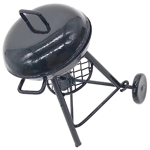 CHICAMPERA Ofenmodell Mini-Kohleofen Mini BBQ -Modell Mini-Hausgrill Kleiner Holzkohlegrill Grillzubehör zum Grillen Mini Grill Dekoration Puppenhaus-Küche Grillrost Miniküche Eisen von CHICAMPERA