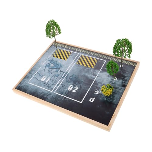 CHICAMPERA Parkplatz Modell Vitrine Teppiche Kinderspielteppich Autoteppich Spielzeugauto Garage Autoteppich Kinderteppiche Autogarage Spielmatte Teppich Autostreckenteppich von CHICAMPERA