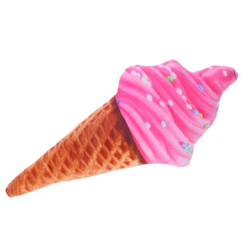 CHICAMPERA Plüsch Eiscreme Kissen Großes Dekoratives Sofakissen Form Eines Süßen Erdbeereis für Kreative Wohnraumgestaltung und Gemütliche Entspannung von CHICAMPERA