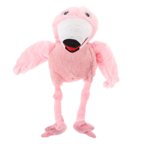 CHICAMPERA Plüsch Flamingo Handpuppe Interaktives Erzählspielzeug für Weiches Kuscheltier für Rollenspiele und Kreative Lernzentren von CHICAMPERA