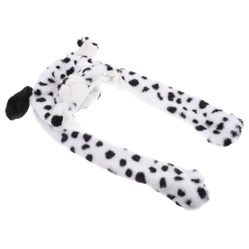 CHICAMPERA Plüsch Tiermütze mit Beweglichen Ohren Witzige Winterkopfbedeckung für Erwachsene Dalmatian Design Multifunktionale Mütze und Schal für Kalte Tage und Cosplay CHICAMPERA Plüsch Tiermütze mit Beweglichen Ohren Witzige Winterkopfbedeckung für Erwachsene Dalmatian Design Multifunktionale Mütze und Schal für Kalte Tage und Cosplay von CHICAMPERA